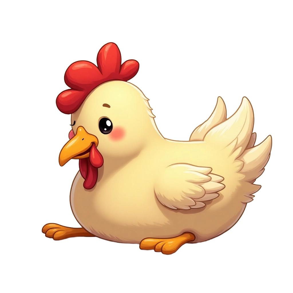 Charming Cartoon Chicken